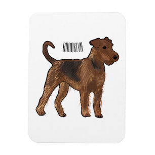 Ímã Ilustração de desenho animado de cão Airedale terr