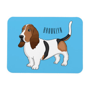 Ímã Ilustração de desenho animado de cão de cão de cão