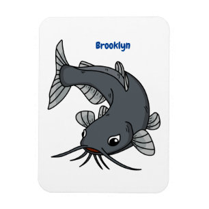 Ímã Ilustração de desenho animado de catfish 