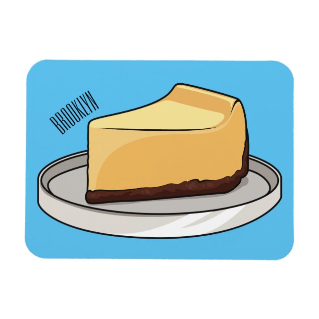 Ímã Ilustração de desenho animado de Cheesecake (Horizontal)