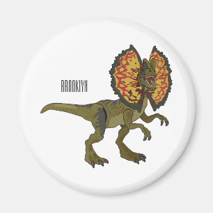 Imã Ilustração de desenho animado de Dilophosaurus