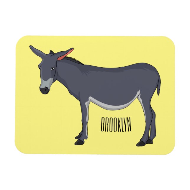 Ímã Ilustração de desenho animado de Donkey (Horizontal)