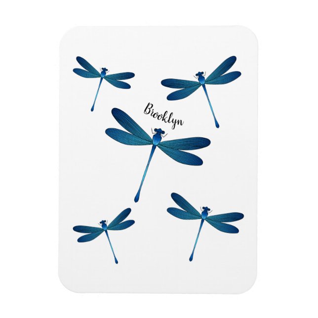 Ímã Ilustração de desenho animado de Dragonfly (Vertical)