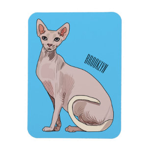 Ímã Ilustração de desenho animado de gato esphynx