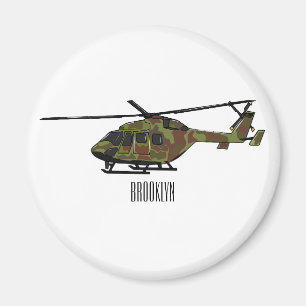 Imã Ilustração de desenho animado de helicóptero do ex