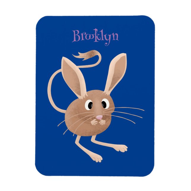 Ímã Ilustração de desenho animado de jerboa fofo de or (Vertical)