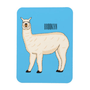 Ímã Ilustração de desenho animado de Llama