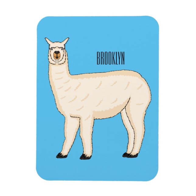 Ímã Ilustração de desenho animado de Llama (Vertical)