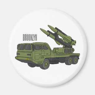 Imã Ilustração de desenho animado de mísseis militares