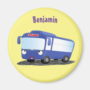 Imã Ilustração de desenho animado de ônibus moderno