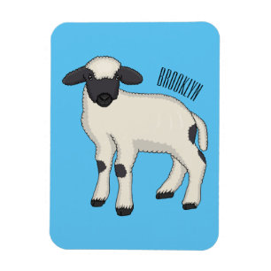 Ímã Ilustração de desenho animado de ovelha Valais Bla