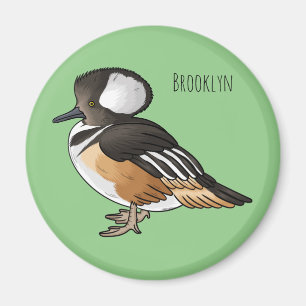 Imã Ilustração de desenho animado de pássaro merganser