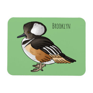 Ímã Ilustração de desenho animado de pássaro merganser