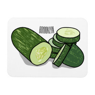 Ímã Ilustração de desenho animado de pepino