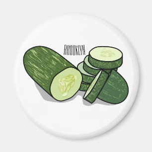 Imã Ilustração de desenho animado de pepino