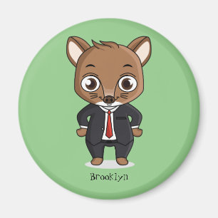 Imã Ilustração de desenho animado de rato bonito 