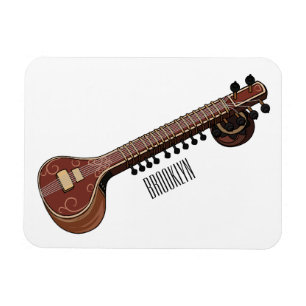 Ímã Ilustração de desenho animado de violão
