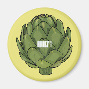 Imã Ilustração de desenho animado do Artichoke
