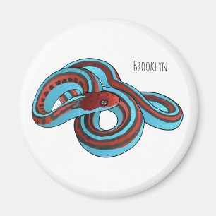 Imã Ilustração de desenho animado do cobra de garter d