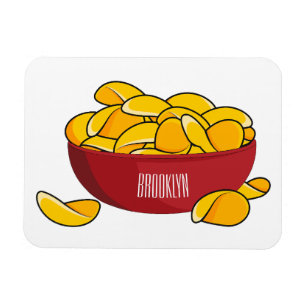 Ímã Ilustração de desenho animado em chip de batata