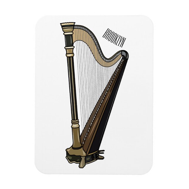 Ímã Ilustração de desenho animado Harp (Vertical)