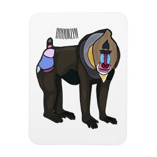 Ímã Ilustração de desenho animado Mandrill