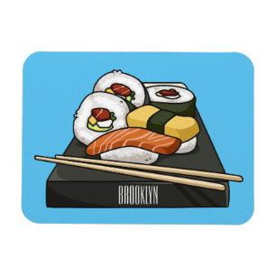 Ímã Ilustração de desenho animado Sushi