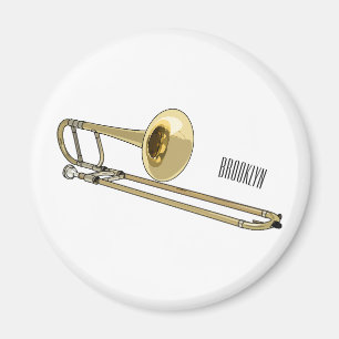 Imã Ilustração de desenho animado Trombone