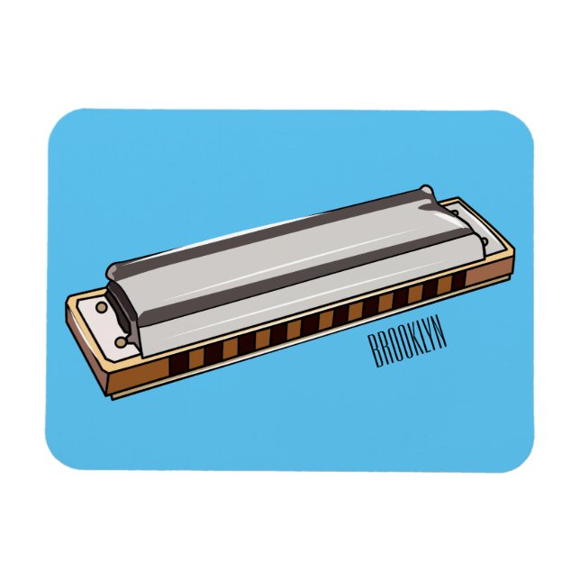 Ímã Ilustração de desenho da Harmonica (Horizontal)