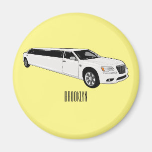 Imã Ilustração de desenho da limusine