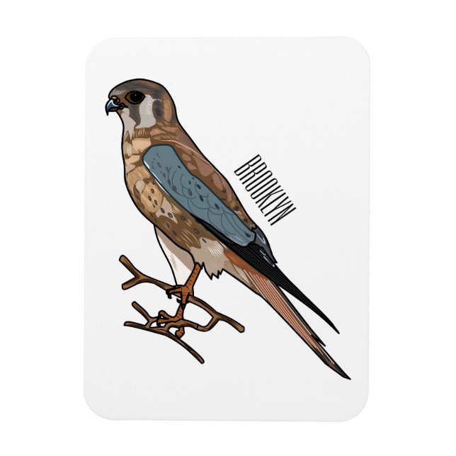 Ímã Ilustração de desenho de aves do estrel americano (Vertical)