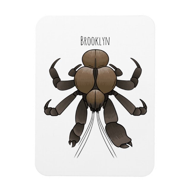 Ímã Ilustração de desenho de caranguejo de coco (Vertical)