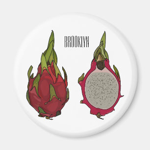 Imã Ilustração de desenho de fruta do dragão
