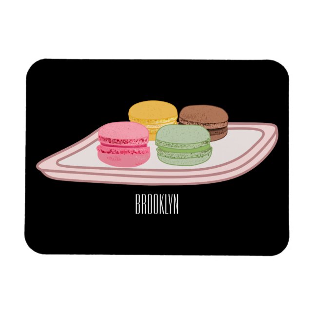 Ímã Ilustração de desenho de Macaron (Horizontal)