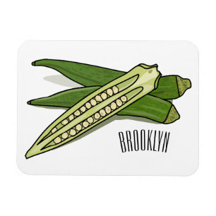 Ímã Ilustração de desenho de Okra