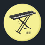 Imã Ilustração de desenho de piano de teclado<br><div class="desc">Ilustração de desenho de piano de teclado</div>