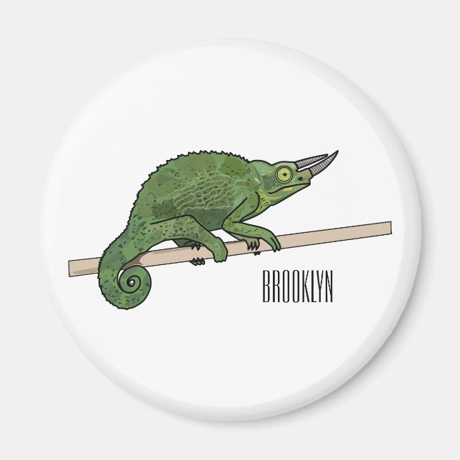 Imã Ilustração de desenho do campeão de Jackson (Frente)