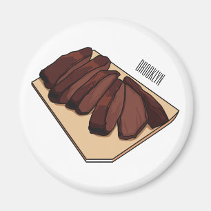 Imã Ilustração de desenho do peito de carne