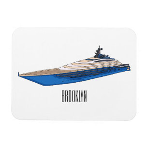 Ímã Ilustração de desenho em Yacht