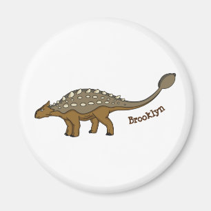 Imã Ilustração de dinossauro blindado Ankylosaurus