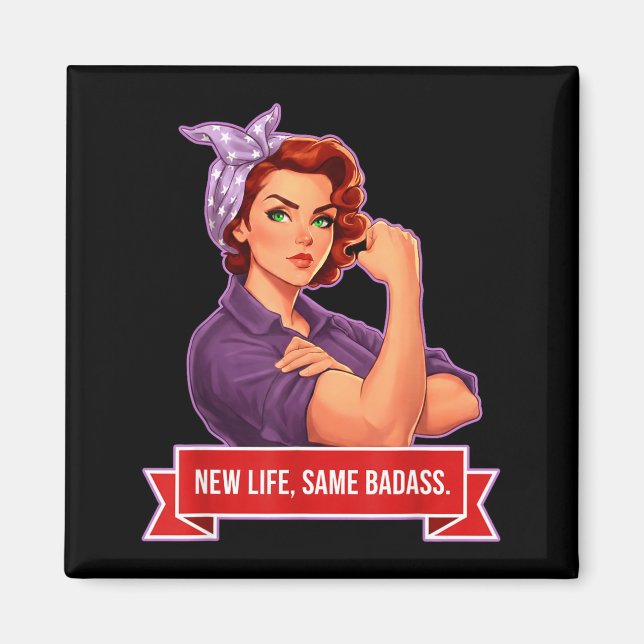 Imã Ilustração de Empoderamento Feminino Life Same Bad (Frente)