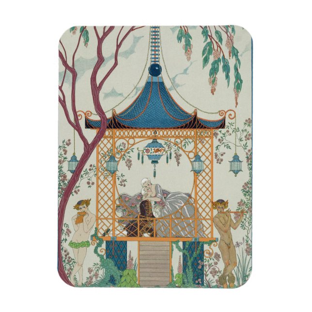 Ímã Ilustração de "Fetes Galantes" por Paul Verlaine (Vertical)