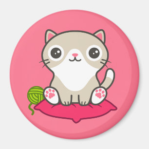 Imã Ilustração de Gatinho em gráfico