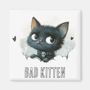 Imã Ilustração de Gatinho Irreverente - Texto "Gatinho