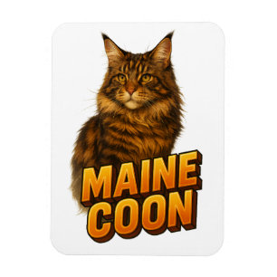 Ímã Ilustração de Gato do Maine Coon