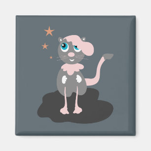 Imã Ilustração de Gato Infantil Fofa de Kitty de Desen