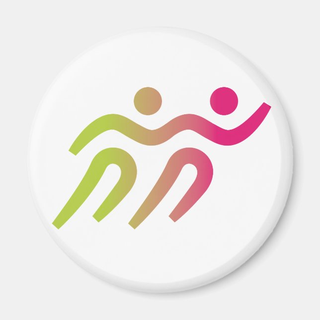 Imã ilustração de grupo de corredores (Frente)