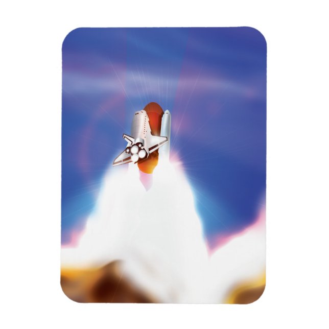 Ímã Ilustração de Lançamento de Shuttle de Espaço (Vertical)