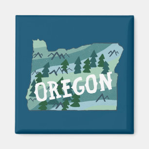Imã Ilustração de Mapa de Estado do Oregon