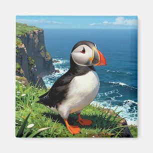 Imã Ilustração de Papagaio-do-Mar à Beira-Mar